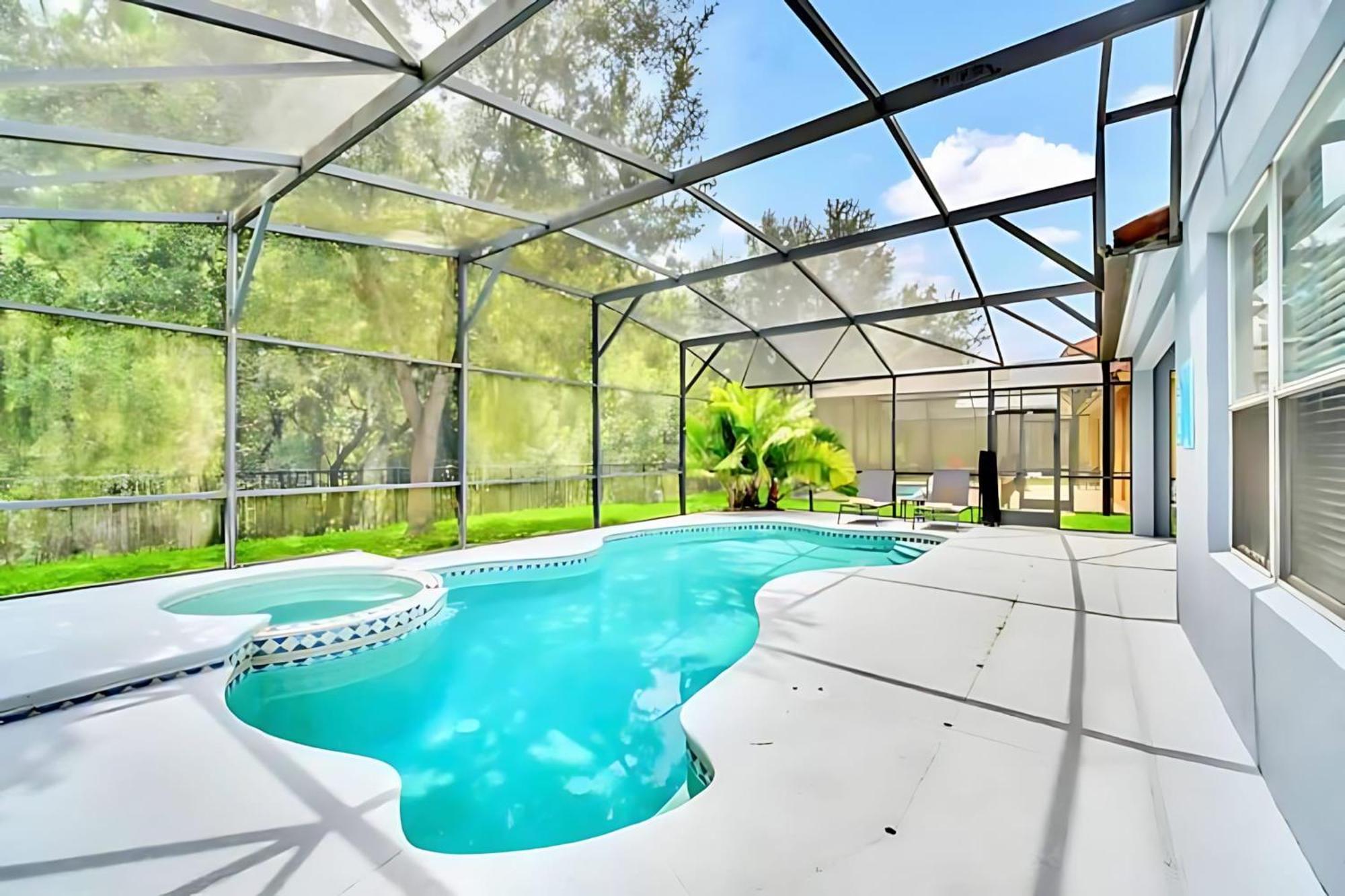 Ferienhaus 6br Near - With Private Pool Hot Tub And Games Kissimmee